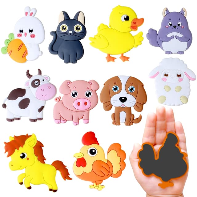 🧲 SUPINEEDO Magnete Kinder - Kühlschrankmagnete Kinder 🐎🐘🐶