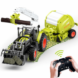 🚜 PENGBU RC Ferngesteuerter Traktor mit Anhänger 🌾🚜 Spielzeug ab 3 Jahre