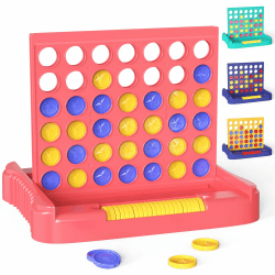 Pup Go 4 Gewinnt Rosa - Familie Brettspiel für Kinder & Erwachsene