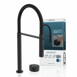 SCHÜTTE AQUADOT Digitale Spültischarmatur mit Smart Control, Moderner Wasserhahn für die Küche in Schwarz 🌡️💦🤖