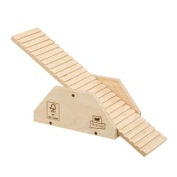 🐹🌳 Ferplast Hamsterschaukel aus Holz - Mäuse Fitness Holzspielzeug