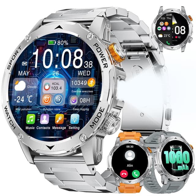 LIGE Smartwatch Herren mit 1000 mAh Akku | HD AMOLED Smart Watch 🌟