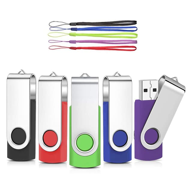 🌟 Angebot: USB Sticks 32GB 5 Stück - AreTop Speicherstick Rotate Metall Mehrfarbig