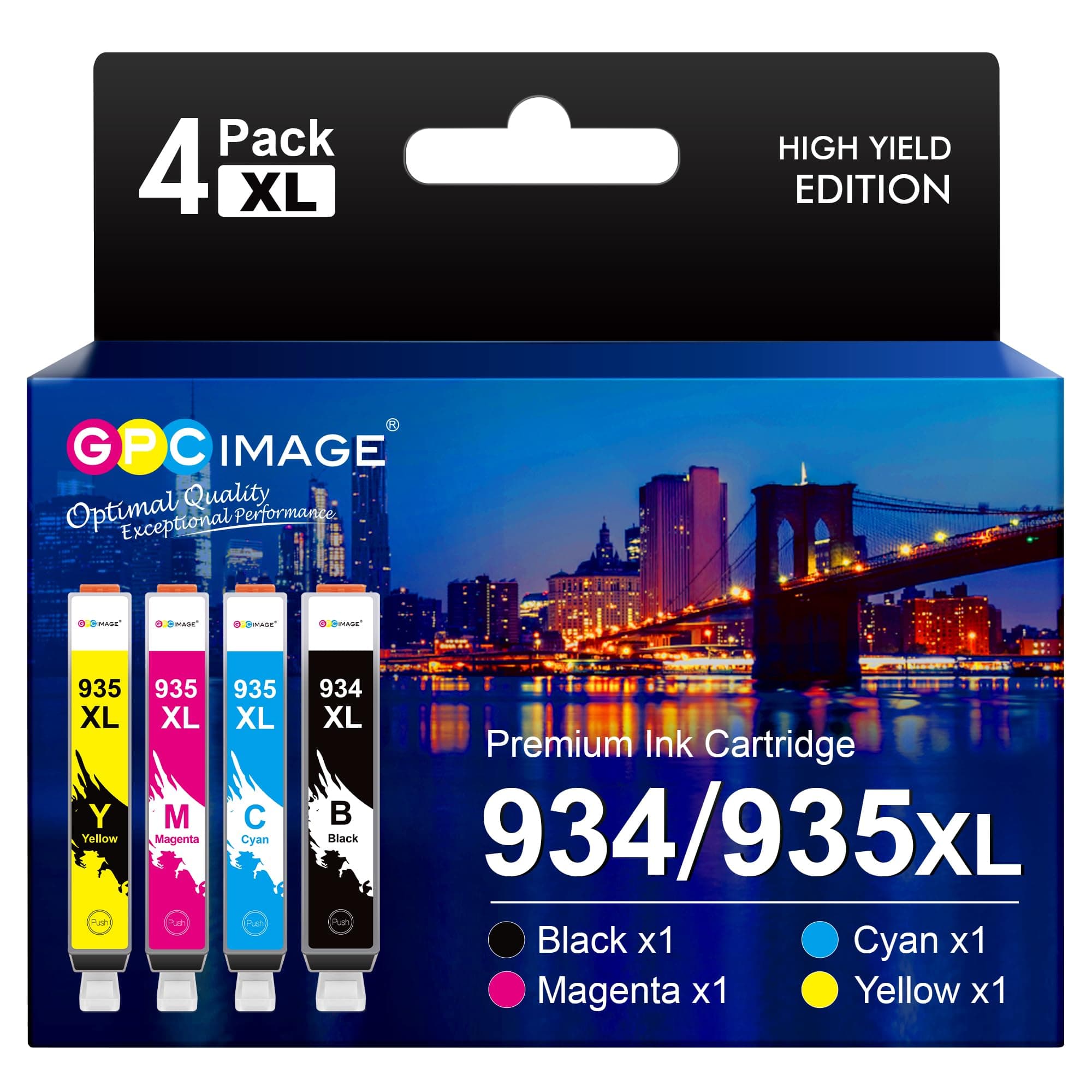 🌟SALE🌟 GPC IMAGE 934XL 935XL Multipack Kompatible für HP Officejet Pro 6230 Drucker - 4er-Pack