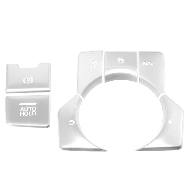 🚗 X AUTOHAUX 7 Satz Mittelkonsole Schalttafel für Mazda CX-5 17-20 Silberton 🛠️