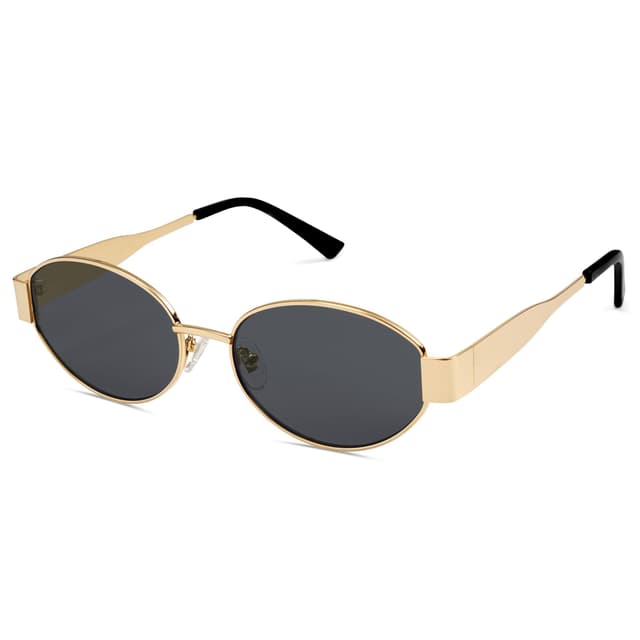 SOJOS Retro Sonnenbrille Damen Herren Oval Metal Trendy Classic UV400 Schutz Sonnenbrillen SJ1217 Grau 😎🕶️