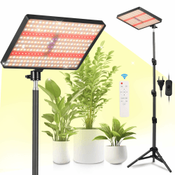 🌿🌞🌱 MICCYE Pflanzenlampe LED mit Ständer UV-IR Vollspektrum 286 LEDs Grow Lampe mit Timer & Dimmer