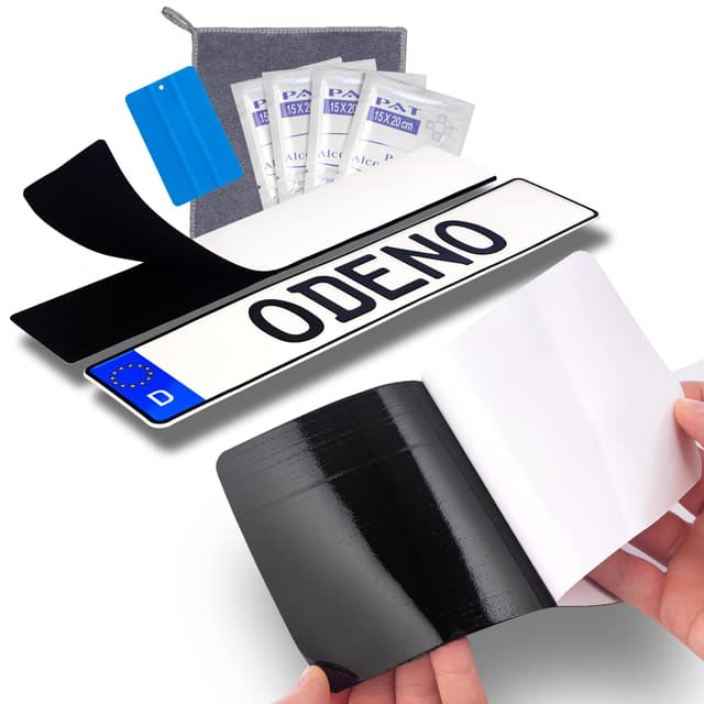 ODENO® Klett Kennzeichenhalter-Set: Rahmenlos selbstklebend 🚗💥