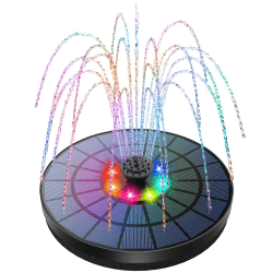 AMZtime Bunte LED 5,5W Outdoor Solar Springbrunnen 🌞🌈