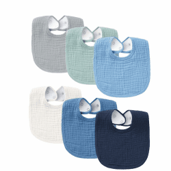 👶🍼👕 SLOSH Lätzchen Baby für Neugeborene | Blau | Saugfähig & Verstellbar