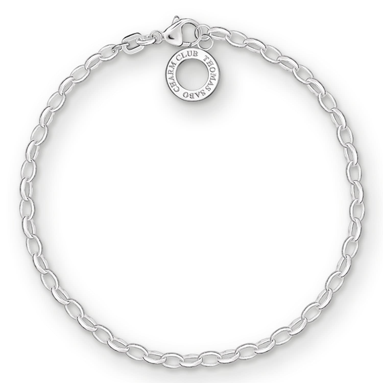 🌟 THOMAS SABO Damen Charm-Armband Classic Charm Club 925 Sterling Silber X0163-001-12 18,50 cm 🌟