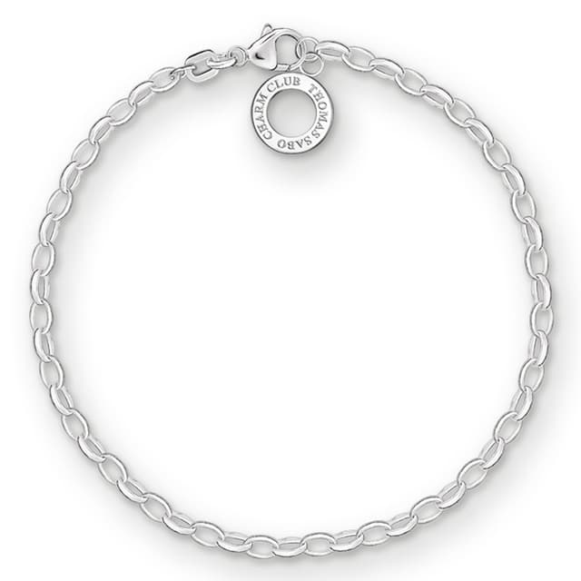 🌟 THOMAS SABO Damen Charm-Armband Classic Charm Club 925 Sterling Silber X0163-001-12 18,50 cm 🌟