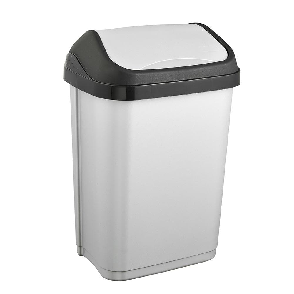 🗑️🌟 Spezialangebot: keeeper Mülleimer Swantje 10 l - Silber Hell-Silber