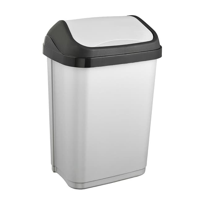 🗑️🌟 Spezialangebot: keeeper Mülleimer Swantje 10 l - Silber Hell-Silber