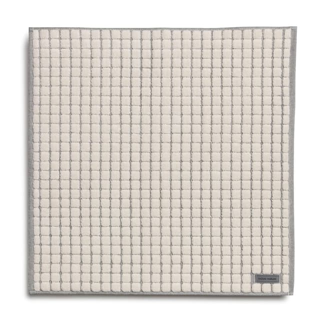 🔥Deal des Tages! Möve Eden Badteppich 60x60cm - 100% Baumwolle, Natur/Schwarz