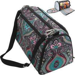 🧶👜 JOZEA Stricktasche zum Häkeln - Organisator für unfertige Projekte (Marineblau) 🌟