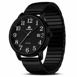 Herren Uhr Herrenuhren Analog Quarzuhr Wasserdicht Armbanduhr ⌚ Easy Reader 38mm Erweiterungsband Fashion Business Armbanduhr mit Datum Alles Schwarz-1