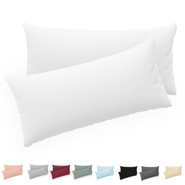 Twinzen® Kissenbezug 40x80 (2er-Set) - 100% Jersey Baumwolle 150 GSM Kissenbezüge 😊