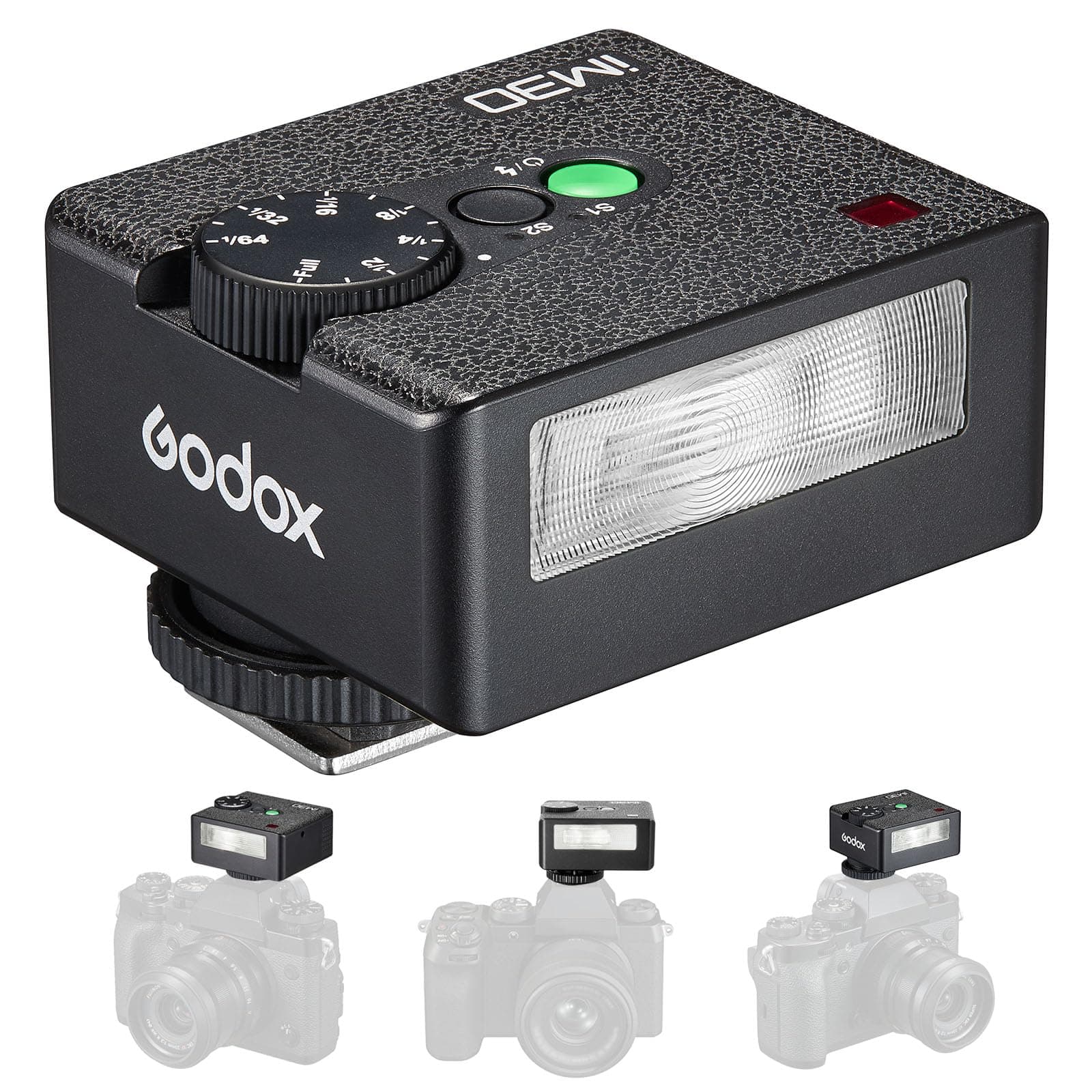 Angebot: Godox iM30 Mini Kamera Blitz,GN15 mit 7-Stufen Flash Power,CCT 6500K±200K