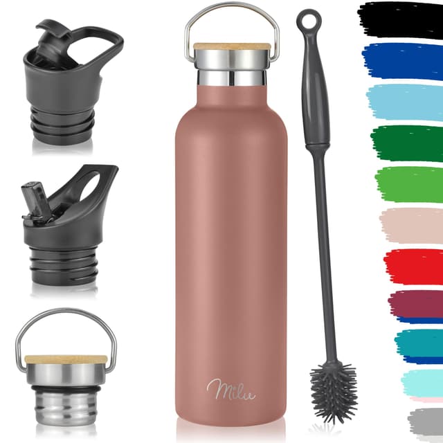 Milu Edelstahl Trinkflasche 750ml Rose Gold 🌹🥤