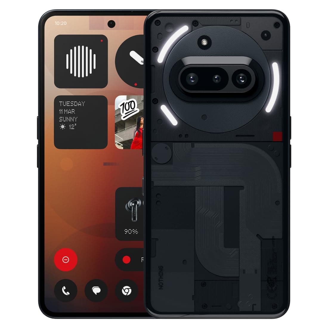 📱 Nichts Phone (3a) 256 GB - Handy mit Essential Space, 50-MP-Hauptkamera, 32-MP-Frontkamera, 30-facher Ultra-Zoom, 12 GB RAM, Langer Akkulaufzeit und 6,77 Zoll Flexibles FHD+ AMOLED-Display - Schwarz Phone (3a) 12+256GB Schwarz 📸🔋