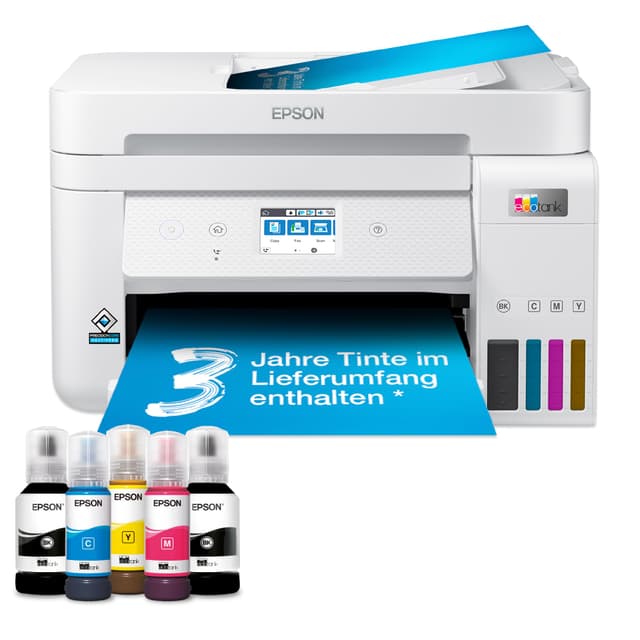 🖨️ Epson EcoTank ET-4856 A4-Multifunktions-Wi-Fi-Tintentankdrucker 🌈 Jetzt 64% sparen!