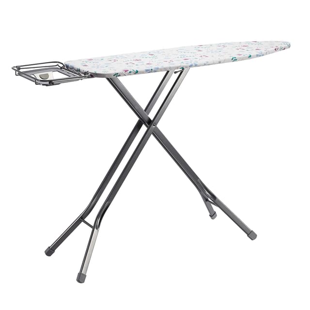 🌟 Deal des Tages! 🌟 Amazon Basics Bügelbrett mit Ablagefach und H-förmiger Bügeleisen-Ablage