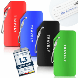 🛄 Travely Premium Kofferanhänger - Leicht Erkennbar, Robust & Sicher 🛄