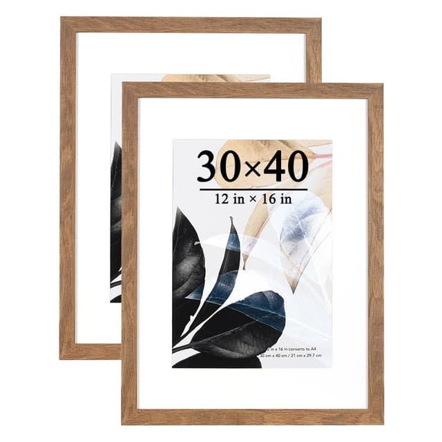 Scholartree Bilderrahmen 30x40 Holzfarbe Plexiglas 2er Set