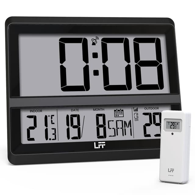 Digitale Wanduhr mit Temperatur und Datum 🕰️