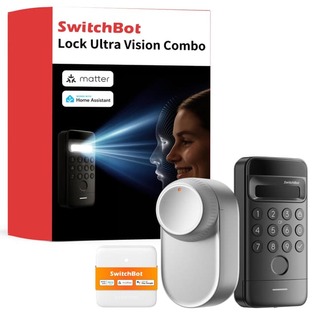 🔒📱 SwitchBot WLAN Smart Lock Ultra mit Keypad Vision: Gesichtserkennung & Fingerabdruckerkennung