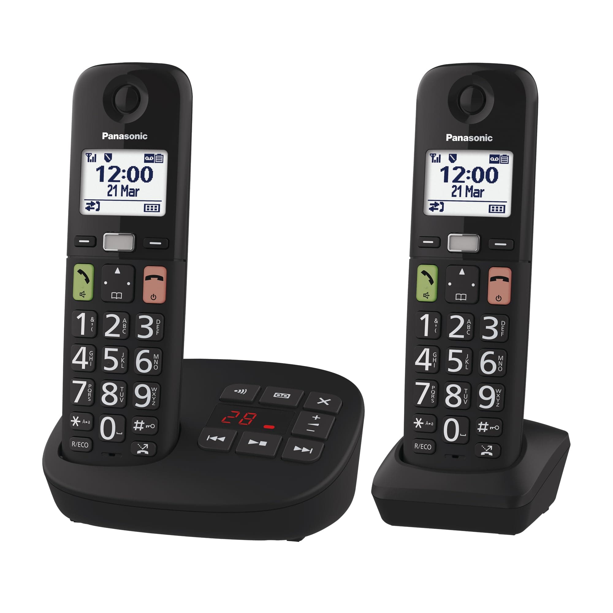 Panasonic KX-TGU132EXB Schnurloses Telefon mit Anrufbeantworter 📞🔊🔇