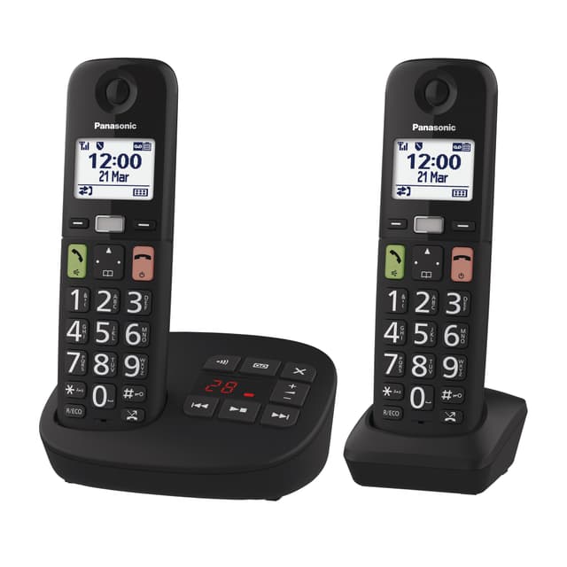 Panasonic KX-TGU132EXB Schnurloses Telefon mit Anrufbeantworter 📞🔊🔇