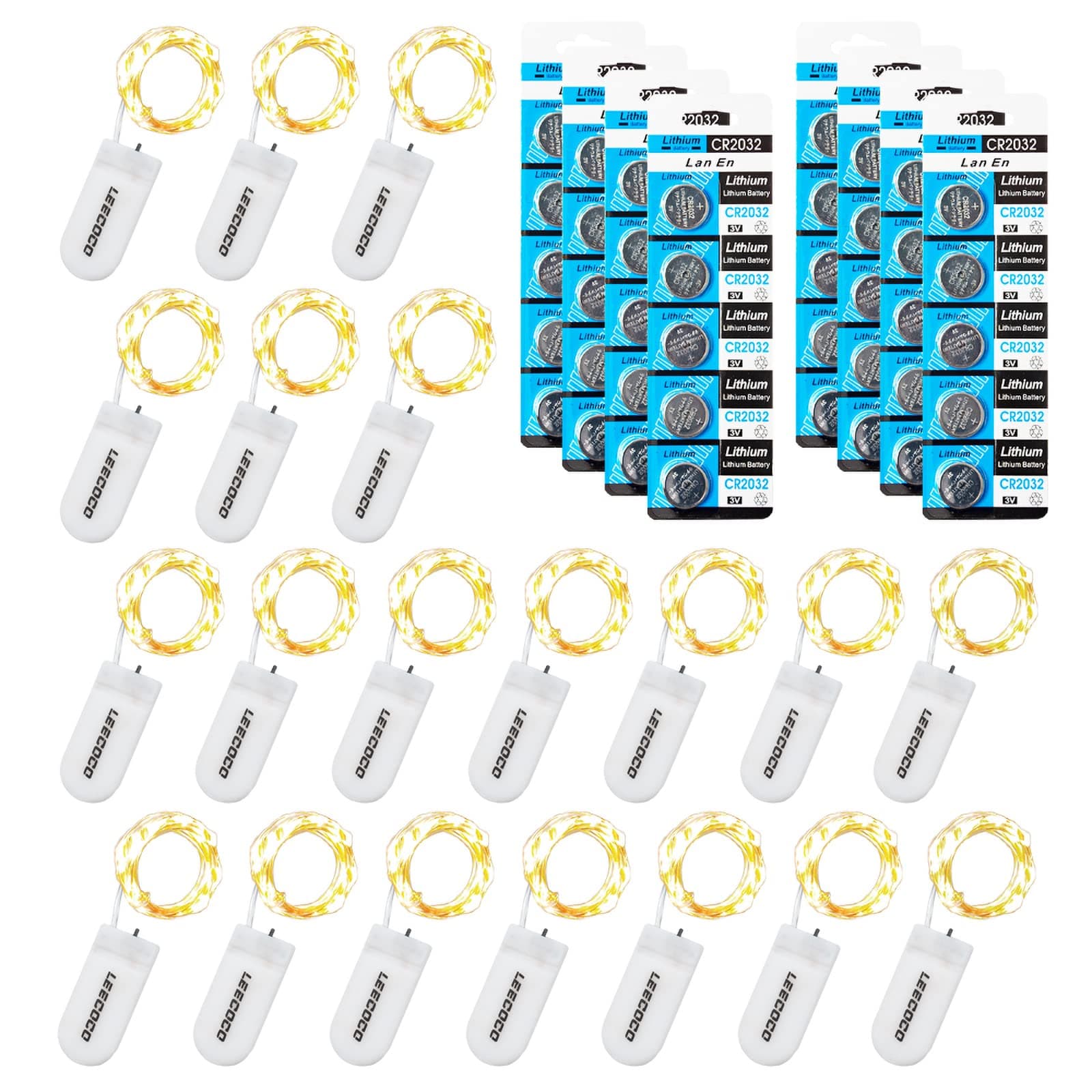 🌟 LEECOCO 20 Stück 2m LED Lichterkette mit Batterie 🌟