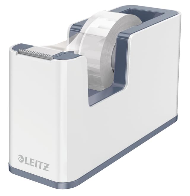 Leitz WOW Klebeband-Tischabroller, Perlweiß/Grau, Duo Colour, 53641001 - Angebot!