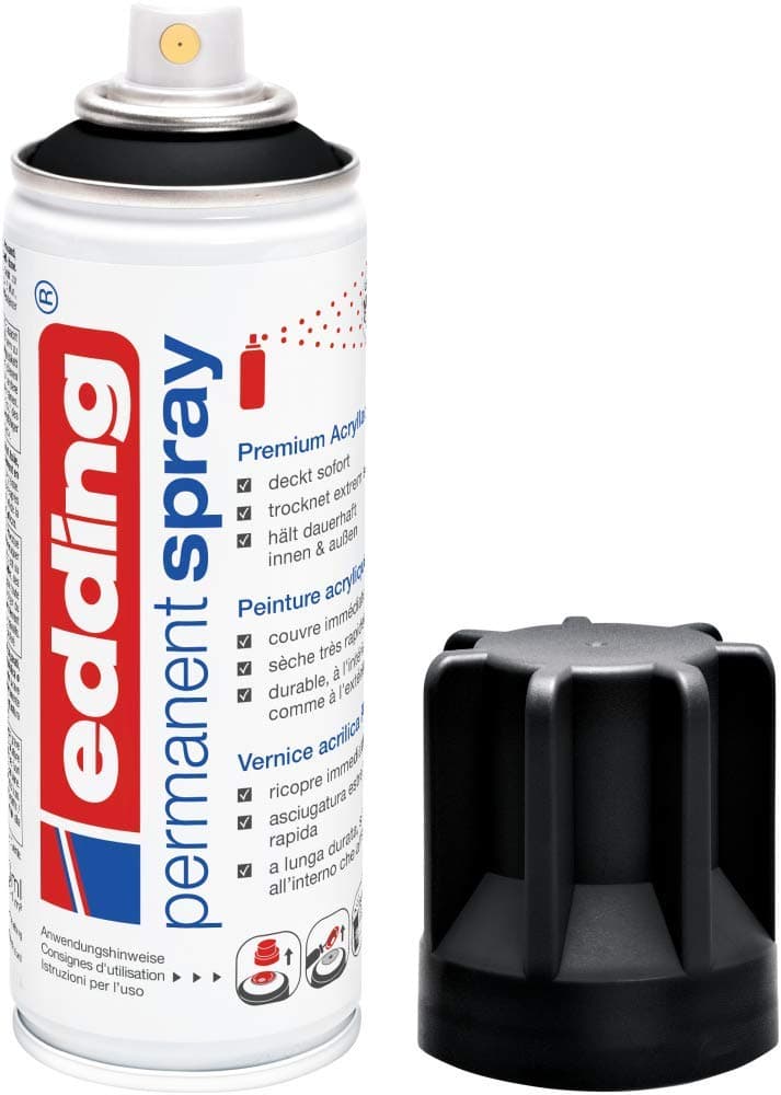 🎨 Edding 5200 Permanent Spray - 200 ml - Tiefschwarz matt 🖤
