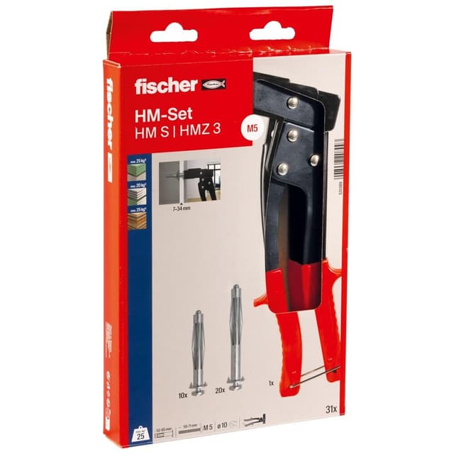 🔩 Fischer Montage Set Hohlraumbefestigung mit Montagezange HM-Set 🧰