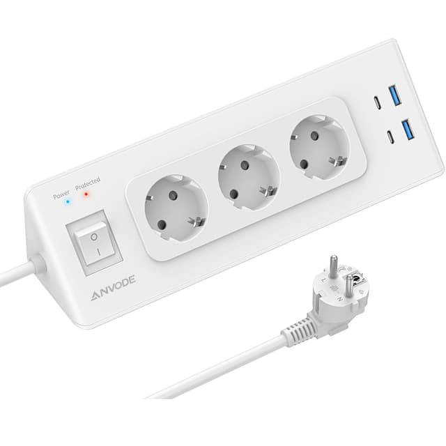 Ecksteckdose mit USB und 2 Type-C 3 Fach Ecksteckdosenleiste 🛠️