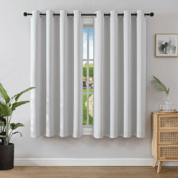 Joydeco Blickdichte Vorhänge mit Ösen Gardinen 2er Set, Verdunkelungsvorhang Thermovorhang Hitzeschutz