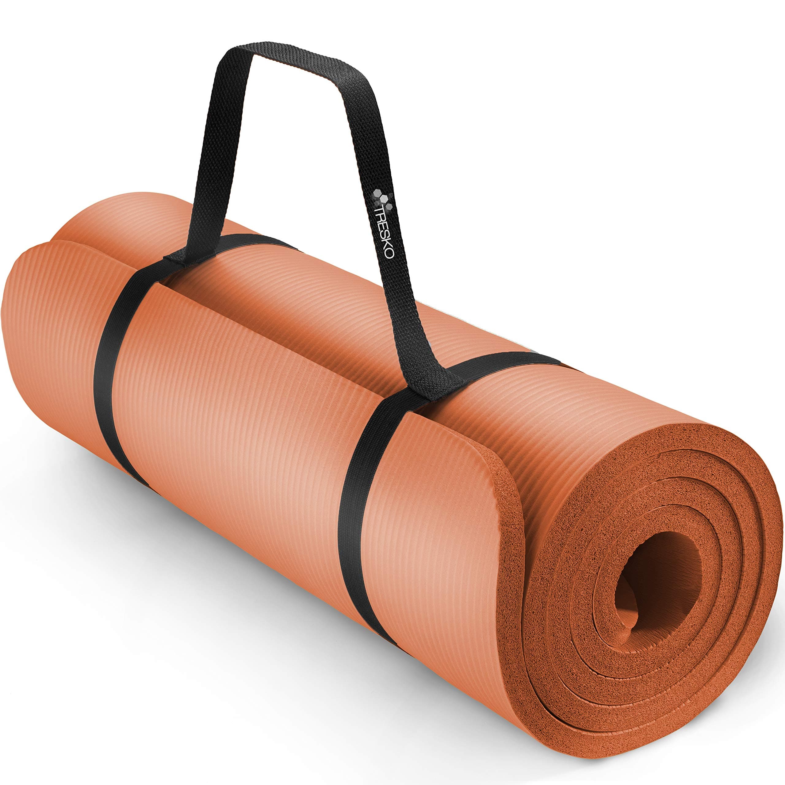 TRESKO Yogamatte Phthalatfrei - Gymnastikmatte rutschfest, Pilatesmatte Fitnessmatte mit Tragegurt 🧘
