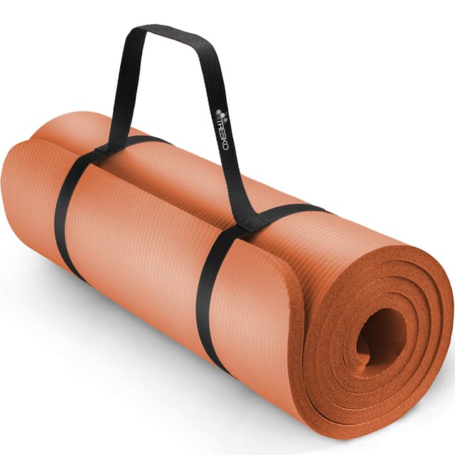 TRESKO Yogamatte Phthalatfrei - Gymnastikmatte rutschfest, Pilatesmatte Fitnessmatte mit Tragegurt 🧘