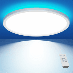 Slochi LED Deckenleuchte Dimmbar mit Fernbedienung, 40CM RGB Farbwechsel Deckenlampe