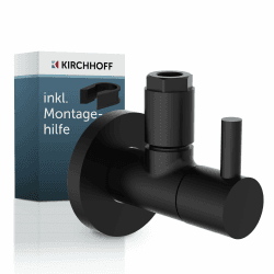 🔧 KIRCHHOFF Design Universal Eckventil mit Schnellverschluss, 98166120, schwarz Eckventil Schwarz - Angebot!