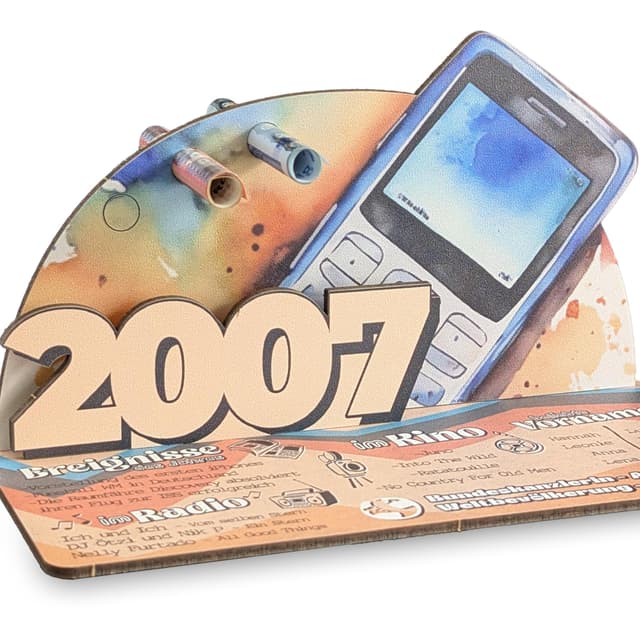 18. Geburtstag - Holzkarte 3D 💌🎁📝🥳