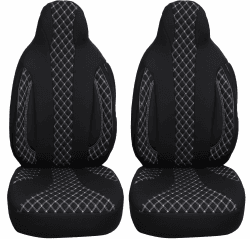 BREMER SITZBEZÜGE Maß Sitzbezüge Schonbezüge für VW Up PL408 PL408 Schwarz/Weiße Naht 🚗🌟