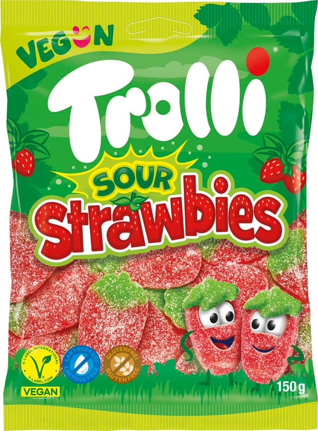 🍓 Trolli Sour Strawbies 150 g 🍬