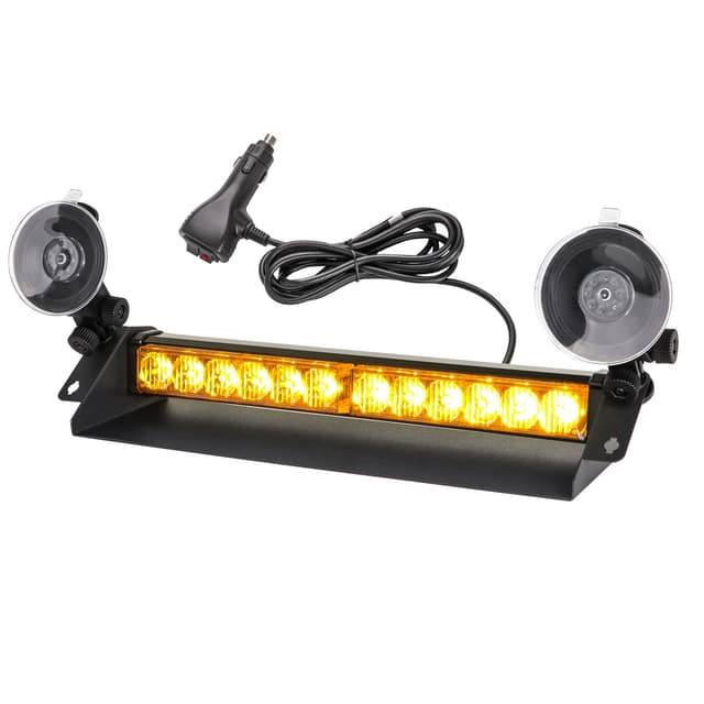 ROUTEKING Frontblitzer Warnleuchte 12 LED - 35.6cm 9 Blinkmodi Blitzleuchte 🚨
