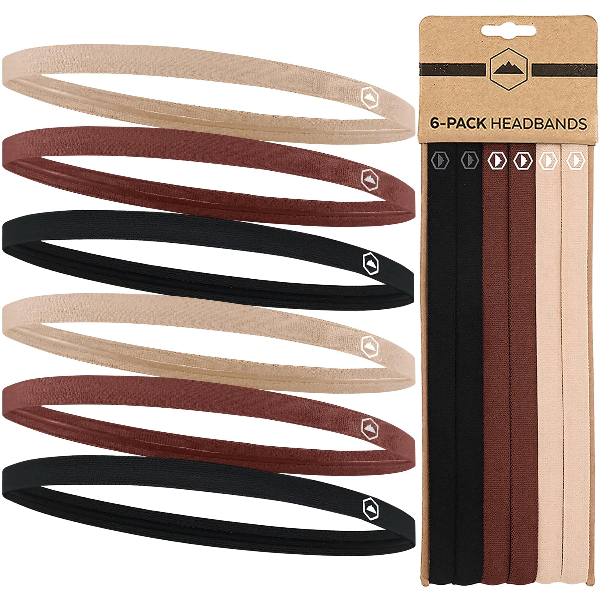 Tough Headware Haarband Damen und Herren - Dünne elastische Stirnbänder - Haarbänder für Sport Fußball Fitness - Stirnband Mädchen und Jungs - Sportband Set in versch. Farben 🏃‍♀️💪