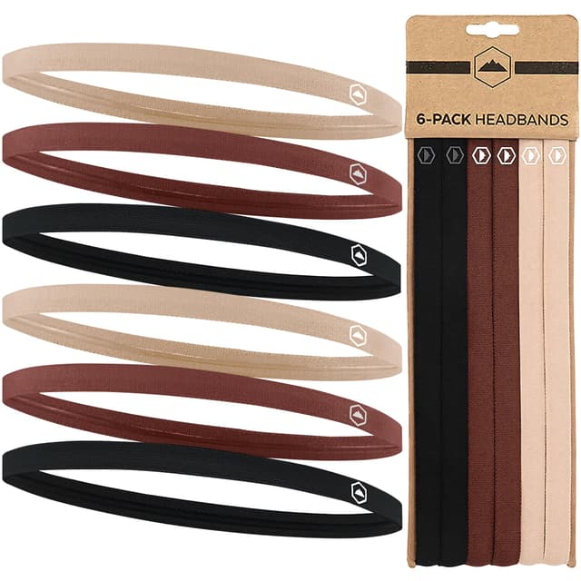 Tough Headware Haarband Damen und Herren - Dünne elastische Stirnbänder - Haarbänder für Sport Fußball Fitness - Stirnband Mädchen und Jungs - Sportband Set in versch. Farben 🏃‍♀️💪