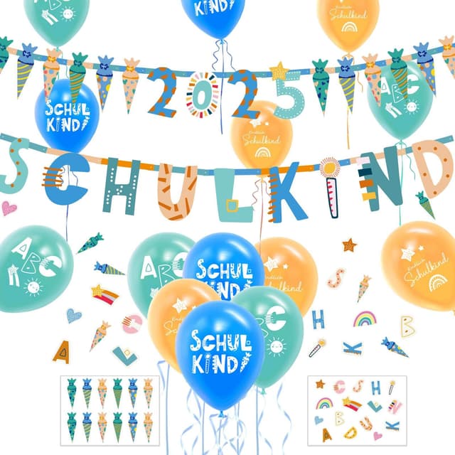Einschulung Deko Set für Jungen 🎓🎈